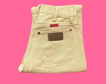Vintage 90s Wranglers 26x34 Sunshine Yellow - Made in USA