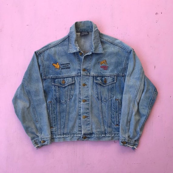 Men/'s Denim Jacket Famous Panting Print Aesthetic Clothing Vintage Jacket Jean Jacket Rose Print Custom Print Jeans Trucker Jacket YG1276
