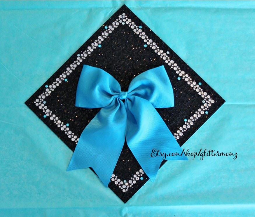 Cal Poly Rhinestone Grad Topper Graduation Cap Topper With Rhinestone Border and Bow! Choose Your Color ...