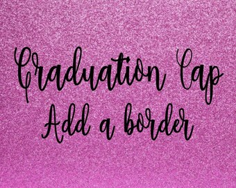 Add a Rhinestone or Pearl Border to your Glitter Momz Graduation Cap Topper!