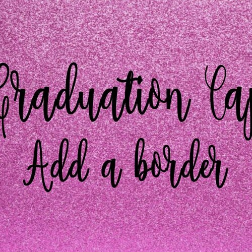 Glitter Cardstock Graduation Cap Topper Base Etsy