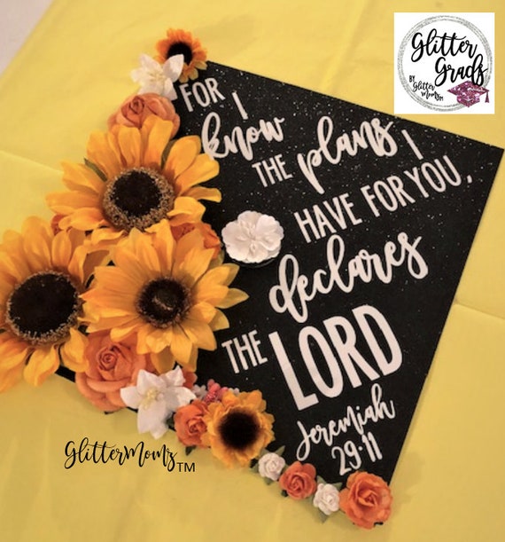 Sunflower Graduation Cap Topper Plans I Have for You Etsy