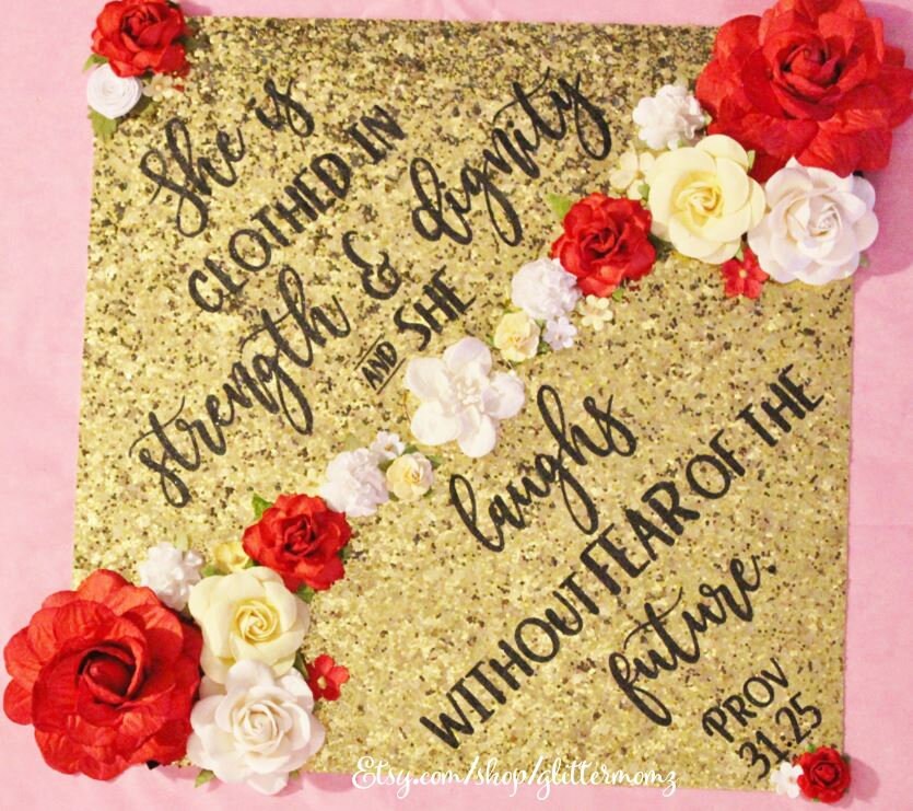 She laughs without fear of the future graduation cap cheap