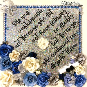 Graduation Cap Topper She Was Unstoppable Despite