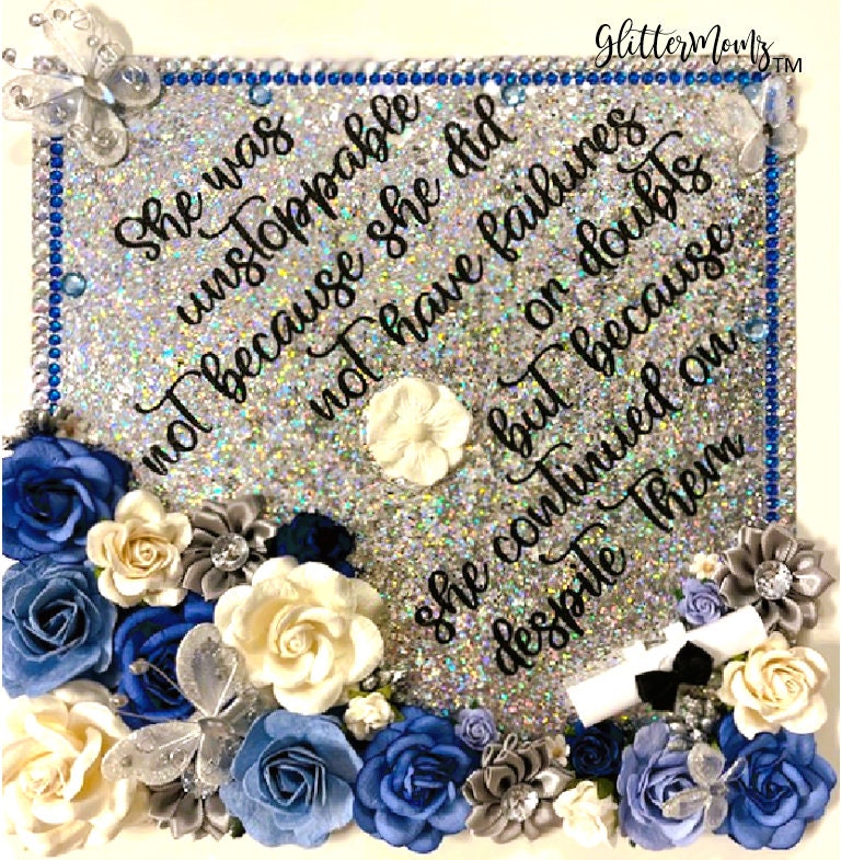 Graduation Cap Topper She Was Unstoppable Despite