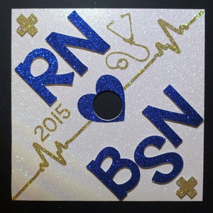 Custom RN BSN Graduation Cap Topper: Nurse Gift