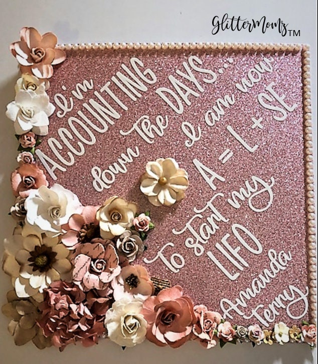 Graduation Caps and Flowers Graphics Graphic by AwkwardAnnies · Creative  Fabrica