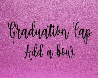 Add a Bow to your Glitter Momz Graduation Cap Topper!