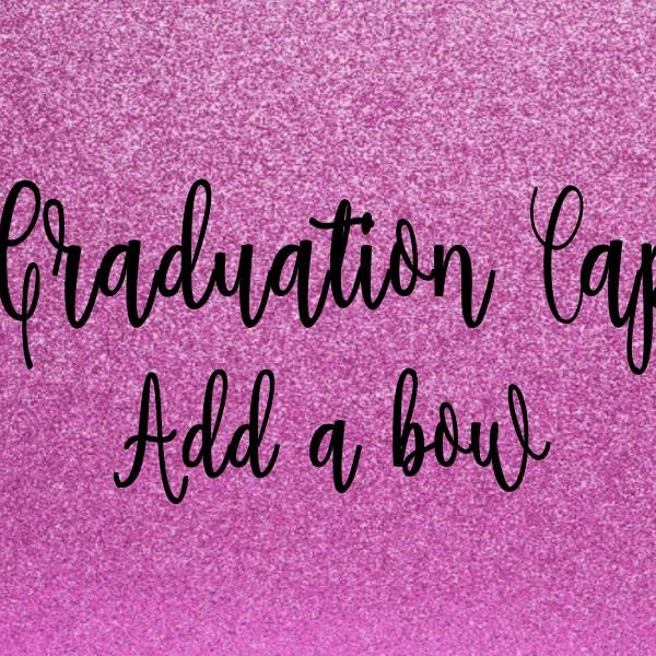 Add a Bow to your Glitter Momz Graduation Cap Topper!