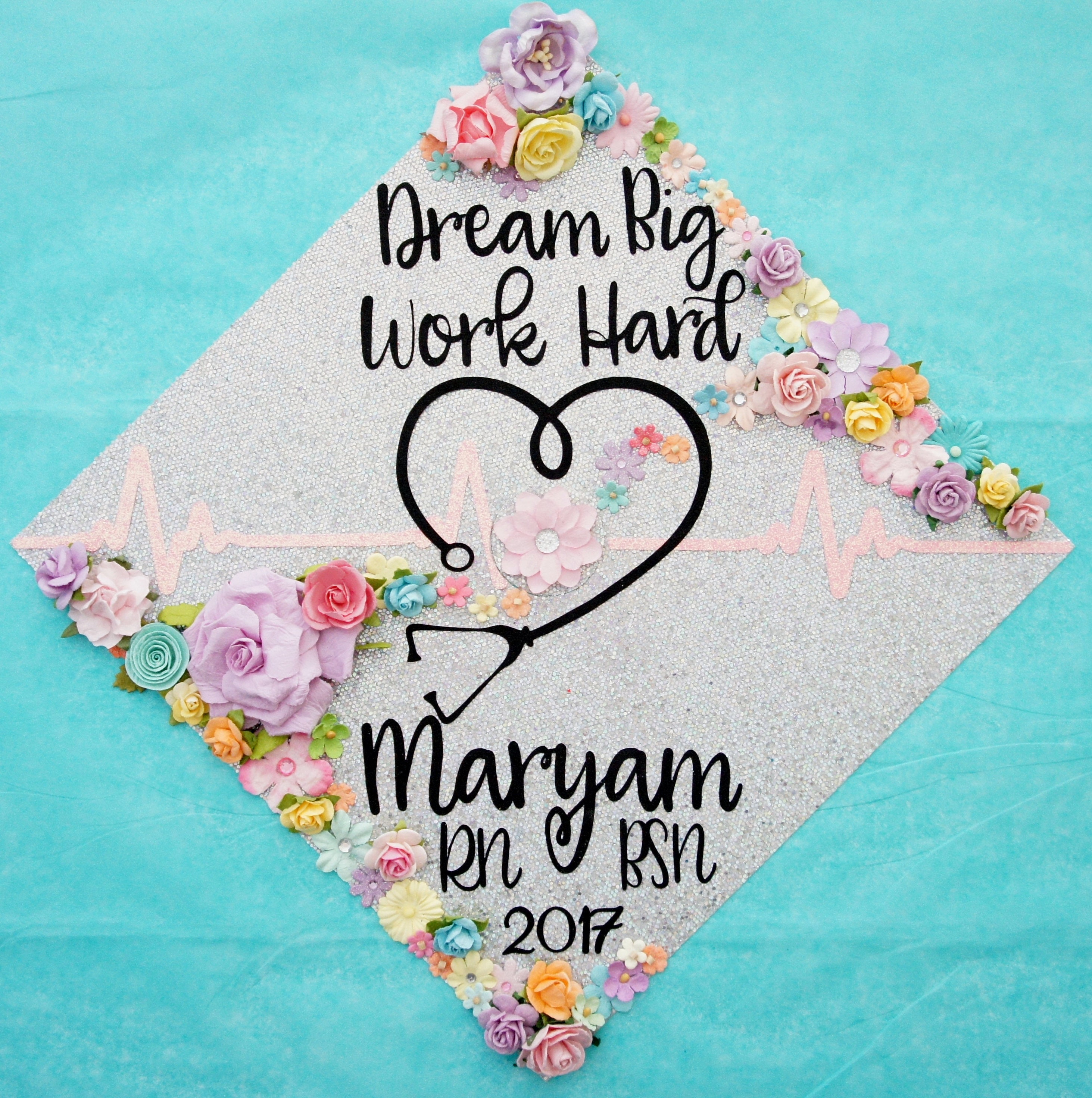 Dream A Little Dream Of Me Traduction Graduation Cap Topper Dream Big Work Hard Custom Nurse - Etsy Hong Kong