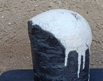 Ceramic Raku Vase, Handmade, one of a kind, OOAK