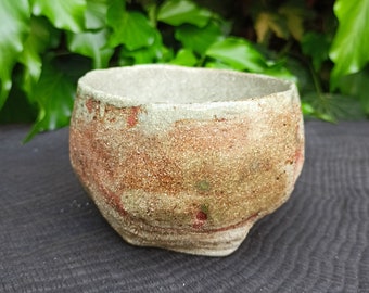 Handmade Kurinuki Tea Bowl , Tea Cup, OOAK