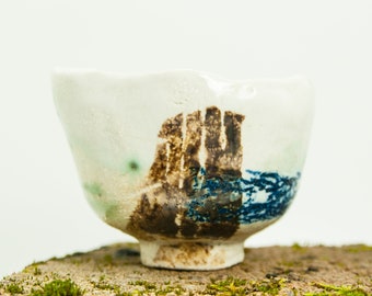 Porcelain Sake Cup, Handmade, one of a kind, OOAK