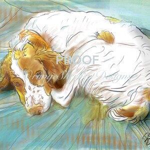 Brittany Spaniel Digitale Print 1