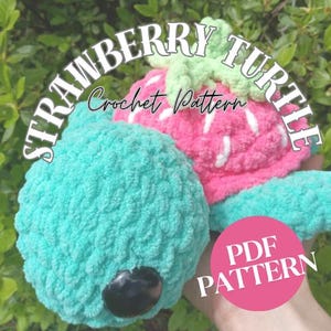 Strawberry Turtle Crochet PDF Pattern