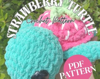 Strawberry Turtle Crochet PDF Pattern