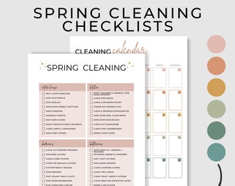 Spring Cleaning Checklist | Cleaning Calendar | Cleaning Schedule | Cleaning Checklist