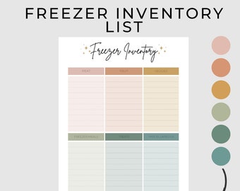 Freezer Inventory List | Freezer Inventory Printable
