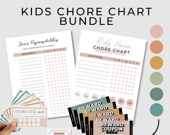 Kids Chore Chart BUNDLE | Kids Responsibility and Reward Chart