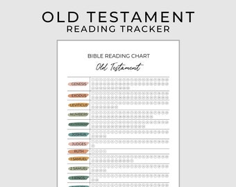 Old Testament Reading Chart | Bible Reading Tracker | Old Testament Tracker