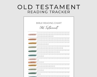 Old Testament Reading Chart | Bible Reading Tracker | Old Testament Tracker