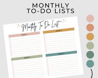 Editable Monthly To Do List Template | Editable Monthly To Do List