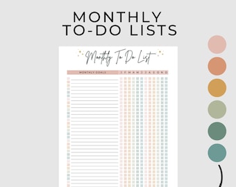 Editable Monthly To Do List Template | Editable Monthly To Do List