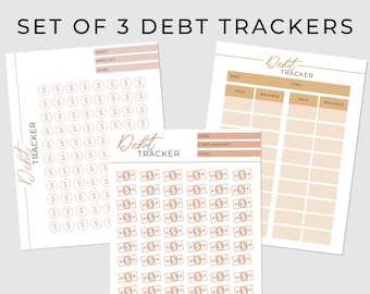 Debt Tracker Printable | Finance Tracker | Debt Snowball Tracker