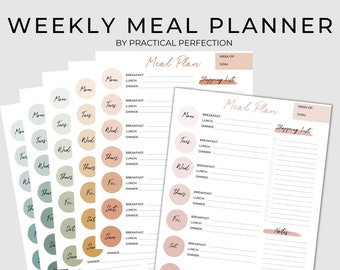 Meal Plan Printable PDF | Weekly Meal Plan | Meal Planning