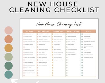New House Cleaning Checklist Planner | Winter Cleaning | Fall Cleaning | Summer Cleaning