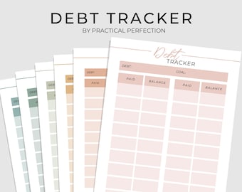 Debt Tracker Printable | Finance Tracker | Debt Snowball Tracker