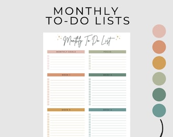 Editable Monthly To Do List Template | Editable Monthly To Do List