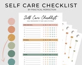 Self Care Planner Printable | Self Care Checklist | Wellness Planner
