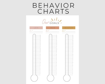Kids Positive Reinforcement Behavior Chart | Behavior Tracker