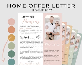 Home Offer Letter Template | Home Buyer Offer Letter | Get to Know You Letter