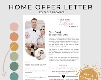 Home Offer Letter Template | Home Buyer Offer Letter | Get to Know You Letter