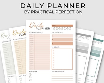 Undated Printable Daily Planner Pages PDF | Cute Daily Planner Template