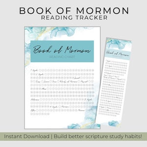 Tableau de lecture du Livre de Mormon | Suivi de lecture du Livre de Mormon