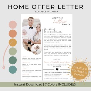 Plantilla de carta de oferta para el hogar / Carta de oferta para el comprador de vivienda / Carta para conocerlo
