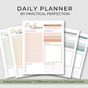 Undated Printable Daily Planner Pages PDF | Cute Daily Planner Template