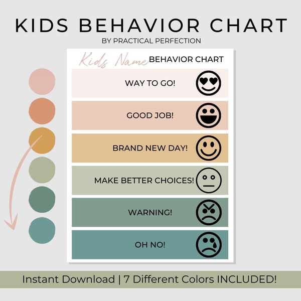 Kids Behavior Chart | Star Chart | Homeschool Chart