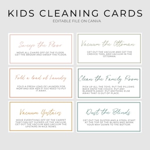 EDITABLE Kids Chore Chart Cards | Chore Cards | Responsibility