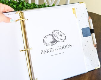 Recipe Binder Printable | Recipe Binder Dividers | Recipe Categories