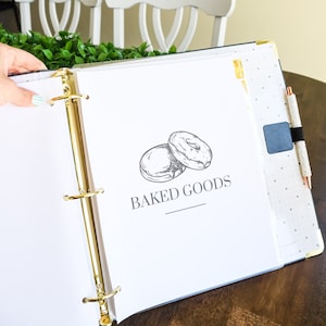 Recipe Binder Printable | Recipe Binder Dividers | Recipe Categories