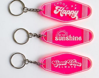 Retro Inspired Motel Keychain, Funny Keychains, Motel Keychain, Unique Gift Idea, Car accessories, Teen gift idea