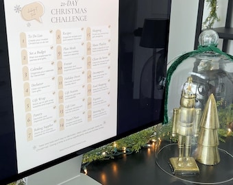 Printable Christmas Holiday Checklist Planner Countdown challenge