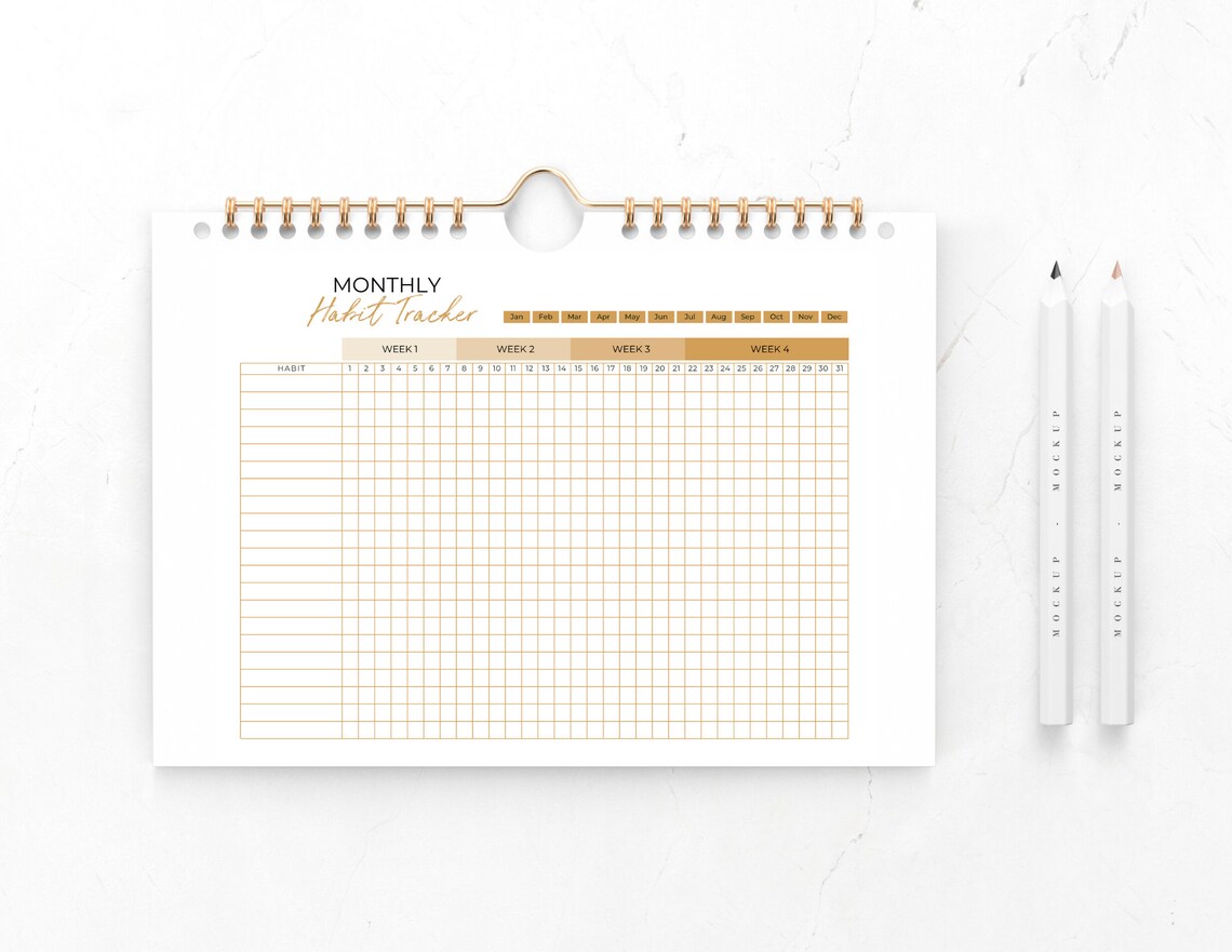 Monthly Habit Tracker Printable | 30 Day Habit Tracker - Etsy