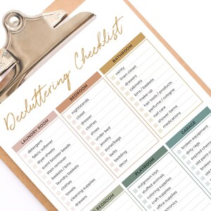 Declutter Challenge Checklist | Printable Decluttering Checklist ...