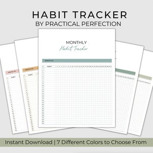 Monthly Habit Tracker Printable 30 Day Habit Tracker - Etsy