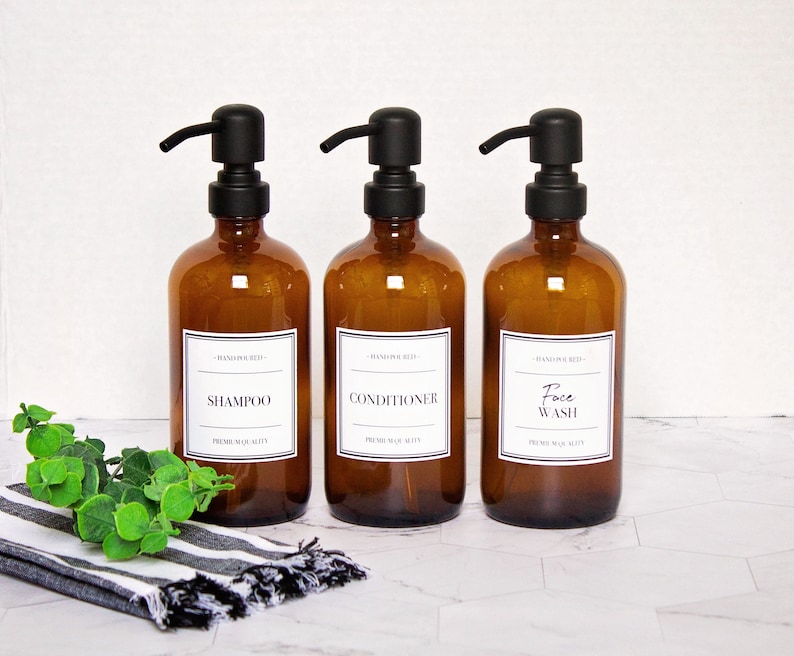 SET of 42 Bathroom Labels - INSTANT DOWNLOAD - Shampoo - Conditi SET of 42 Bathroom Labels - INSTANT DOWNLOAD - Shampoo - Conditi